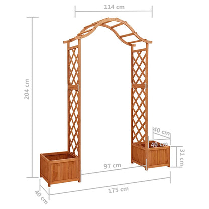 Pergola da Giardino con Fioriera in Legno Massello di Abete | homemem39