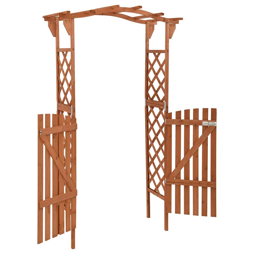 Pergolato con Cancello 116x40x204 cm Legno di Abete Massello | homemem39
