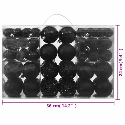 Set Palline di Natale 100 pz Nero | homemem39