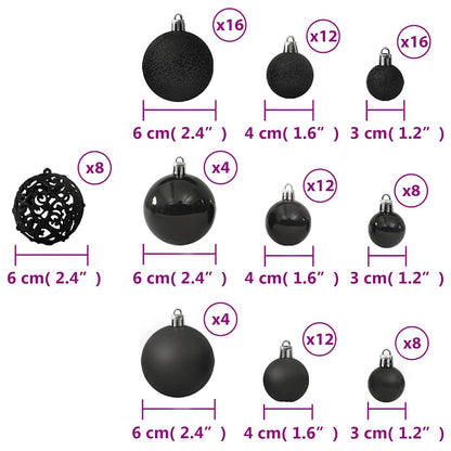Set Palline di Natale 100 pz Nero | homemem39