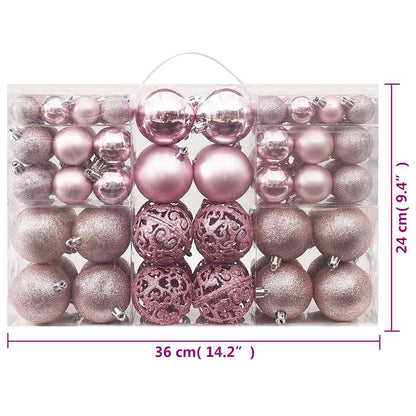 Set Palline di Natale 100 pz Rosa | homemem39