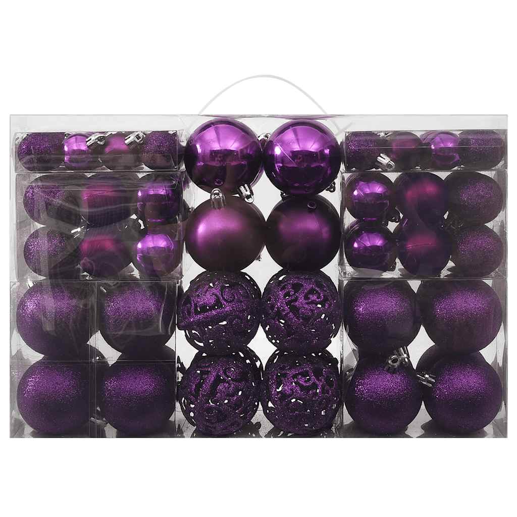Set Palline di Natale 100 pz Viola | homemem39