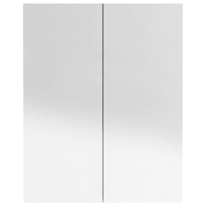Armadietto a Specchio per Bagno 60x15x75 cm MDF Grigio Lucido | homemem39
