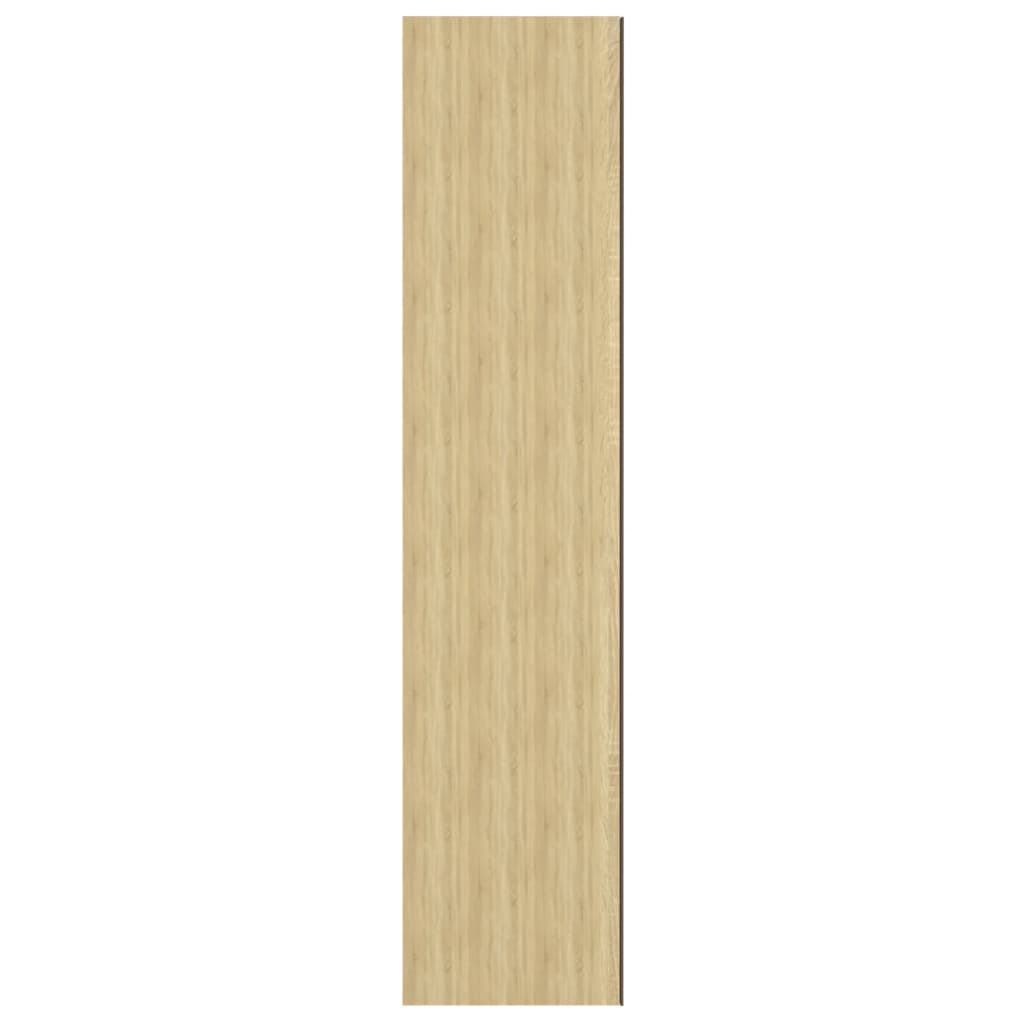 Armadietto a Specchio per Bagno 60x15x75 cm MDF Bianco e Rovere | homemem39