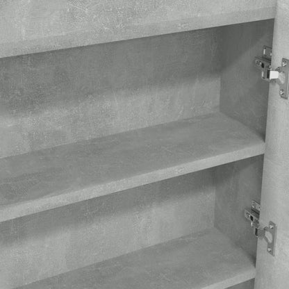 Armadietto Bagno con Specchio 80x15x60 cm in MDF Grigio Cemento | homemem39