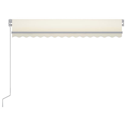 Tenda da Sole Retrattile Manuale con LED 300x250 cm Crema - homemem39