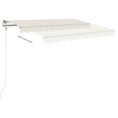 Tenda Automatica con Sensore Vento e LED 300x250 cm Crema | homemem39