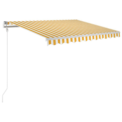 Tenda Automatica con Sensore Vento LED 300x250 cm Gialla/Bianca