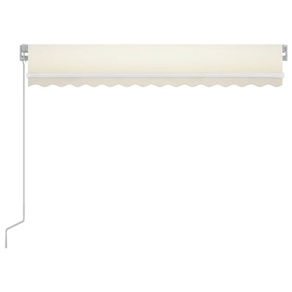 Tenda da Sole Retrattile Manuale con LED 350x250 cm Crema | homemem39