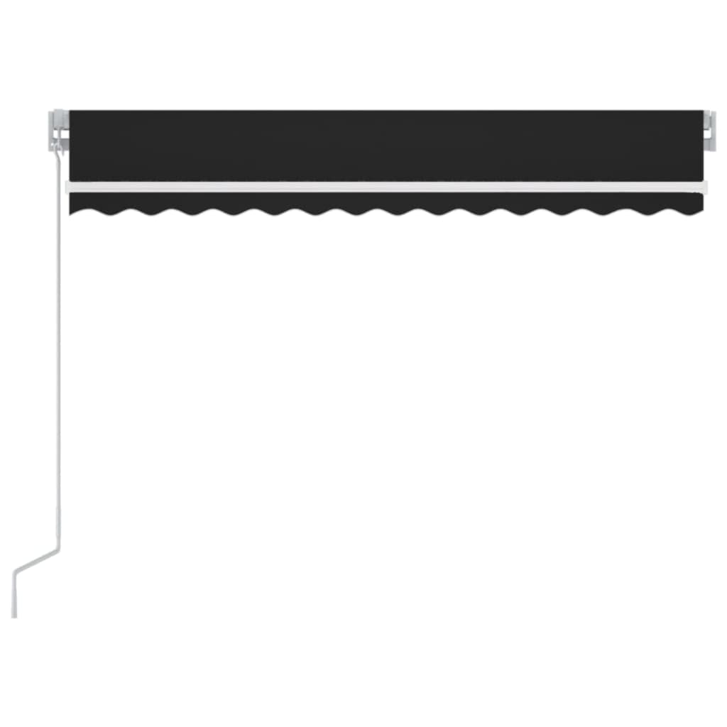 Tenda da Sole Retrattile Manuale con LED 350x250 cm Antracite | homemem39