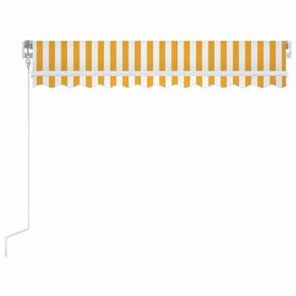 Tenda da Sole Retrattile Automatica 350x250 cm Gialla e Bianca