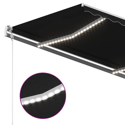 Tenda Automatica con Sensore Vento e LED 350x250 cm Antracite | homemem39