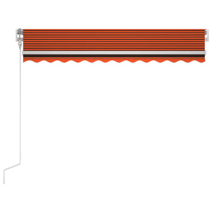 Tenda Automatica Sensore Vento e LED 350x250 cm Arancio Marrone