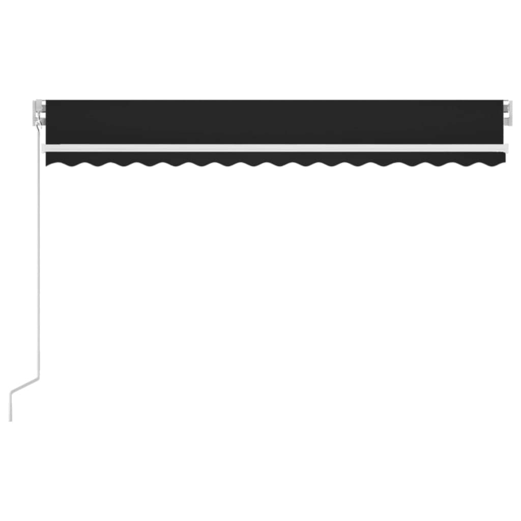 Tenda da Sole Retrattile Manuale con LED 400x300 cm Antracite