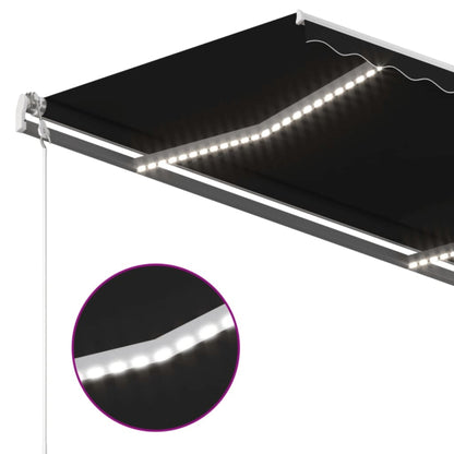 Tenda Automatica con Sensore Vento e LED 400x300 cm Antracite | homemem39