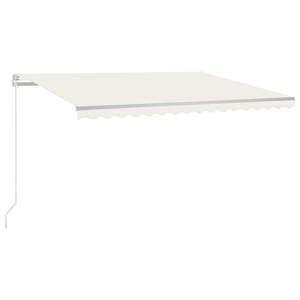 Tenda da Sole Retrattile Manuale 450x300 cm Crema | homemem39