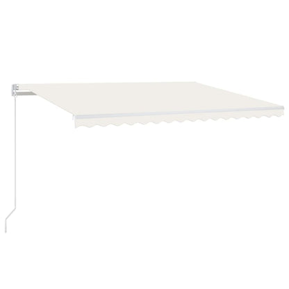 Tenda da Sole Retrattile Manuale con LED 450x300 cm Crema | homemem39