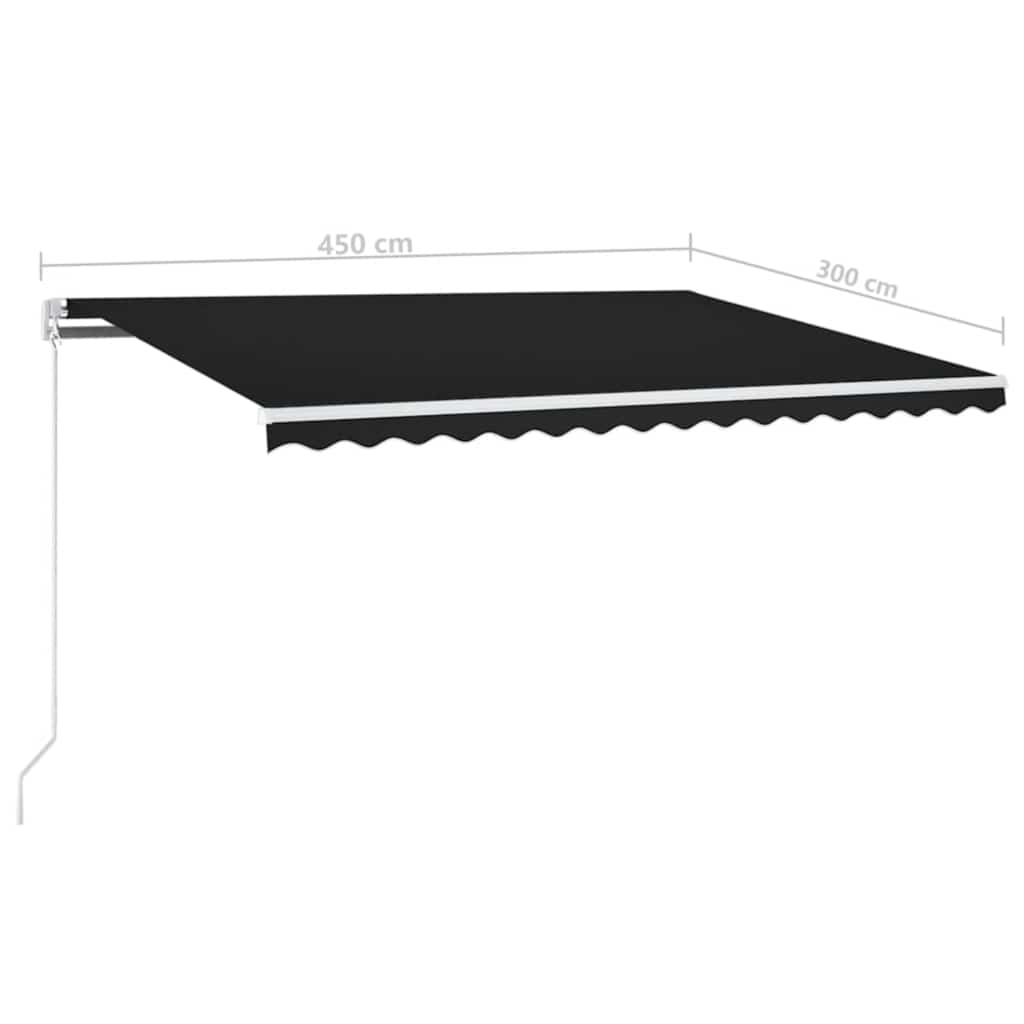 Tenda Automatica con Sensore Vento e LED 450x300 cm Antracite | homemem39
