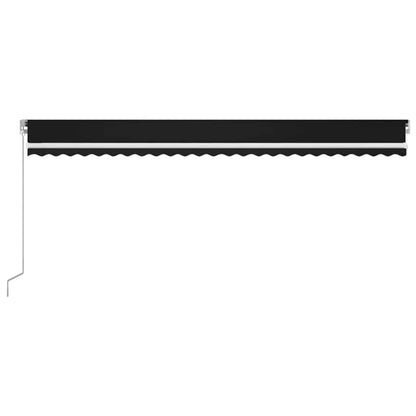 Tenda da Sole Retrattile Manuale con LED 600x300 cm Antracite | homemem39