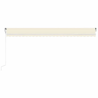 Tenda Automatica con Sensore Vento e LED 600x300 cm Crema