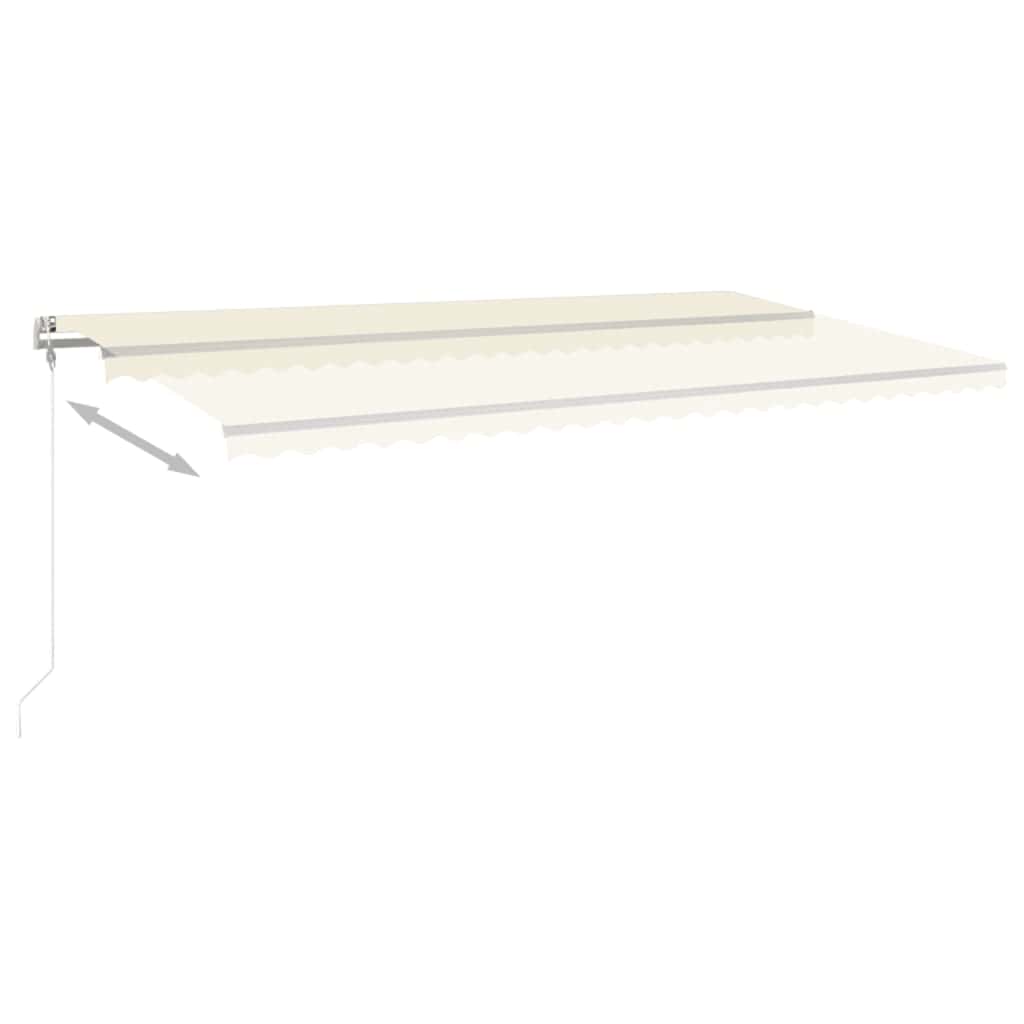 Tenda Automatica con Sensore Vento e LED 600x300 cm Crema