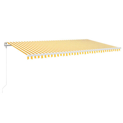 Tenda Automatica con Sensore Vento LED 600x300 cm Gialla Bianca