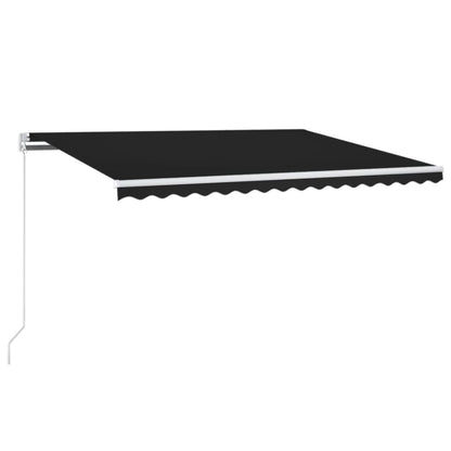 Tenda da Sole Retrattile Manuale con LED 400x350 cm Antracite | homemem39