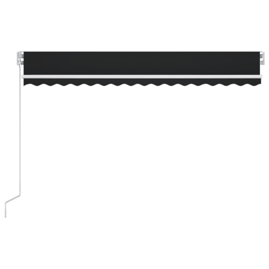 Tenda da Sole Retrattile Manuale con LED 400x350 cm Antracite | homemem39