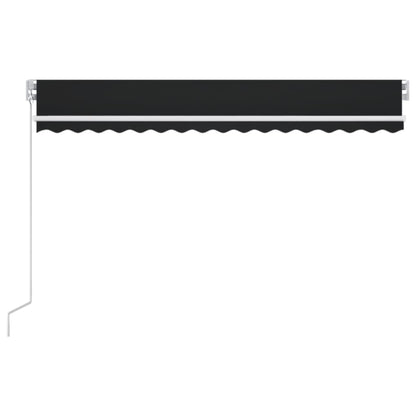Tenda da Sole Retrattile Manuale con LED 400x350 cm Antracite | homemem39