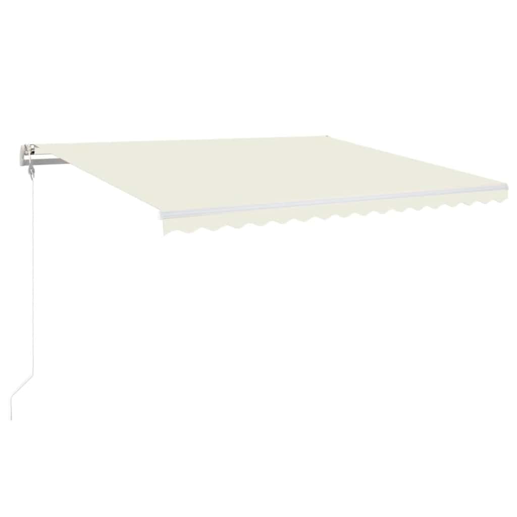 Tenda Automatica con Sensore Vento e LED 400x350 cm Crema | homemem39