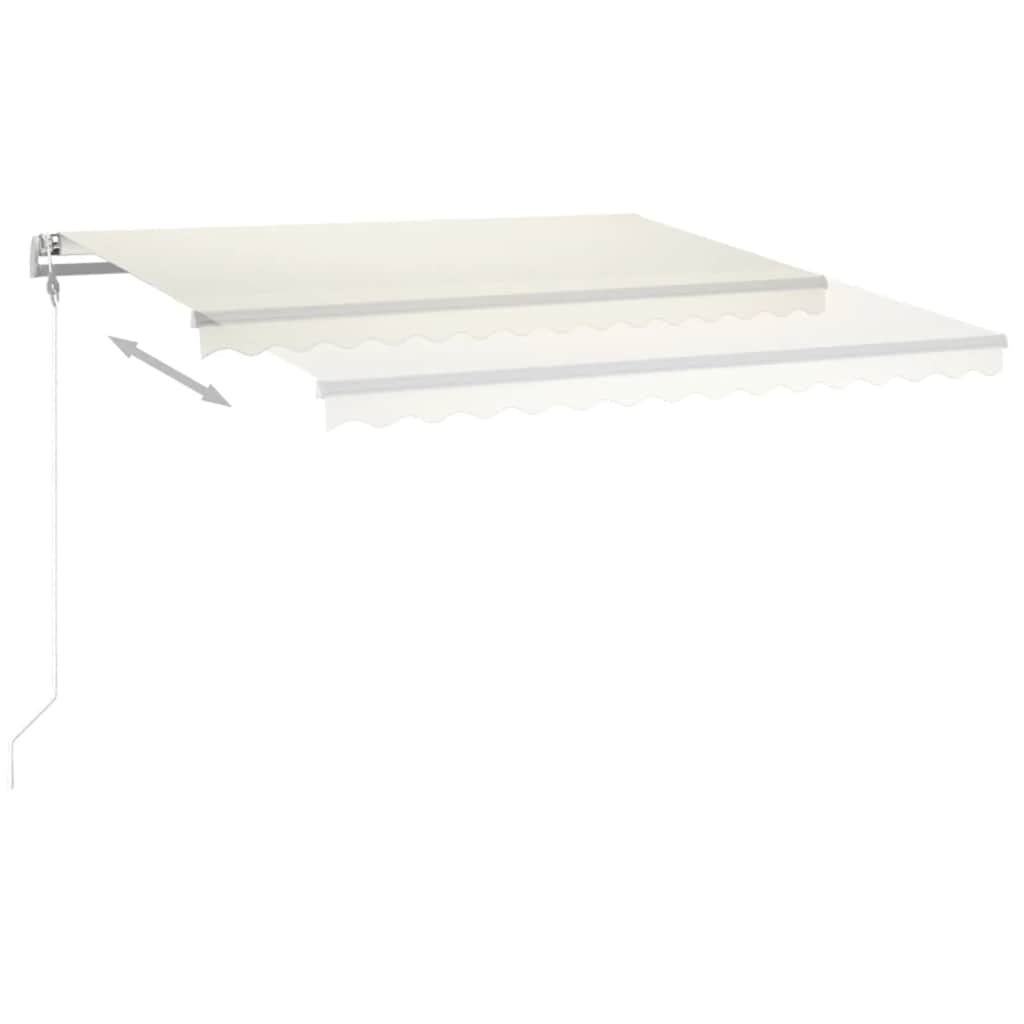 Tenda Automatica con Sensore Vento e LED 400x350 cm Crema | homemem39