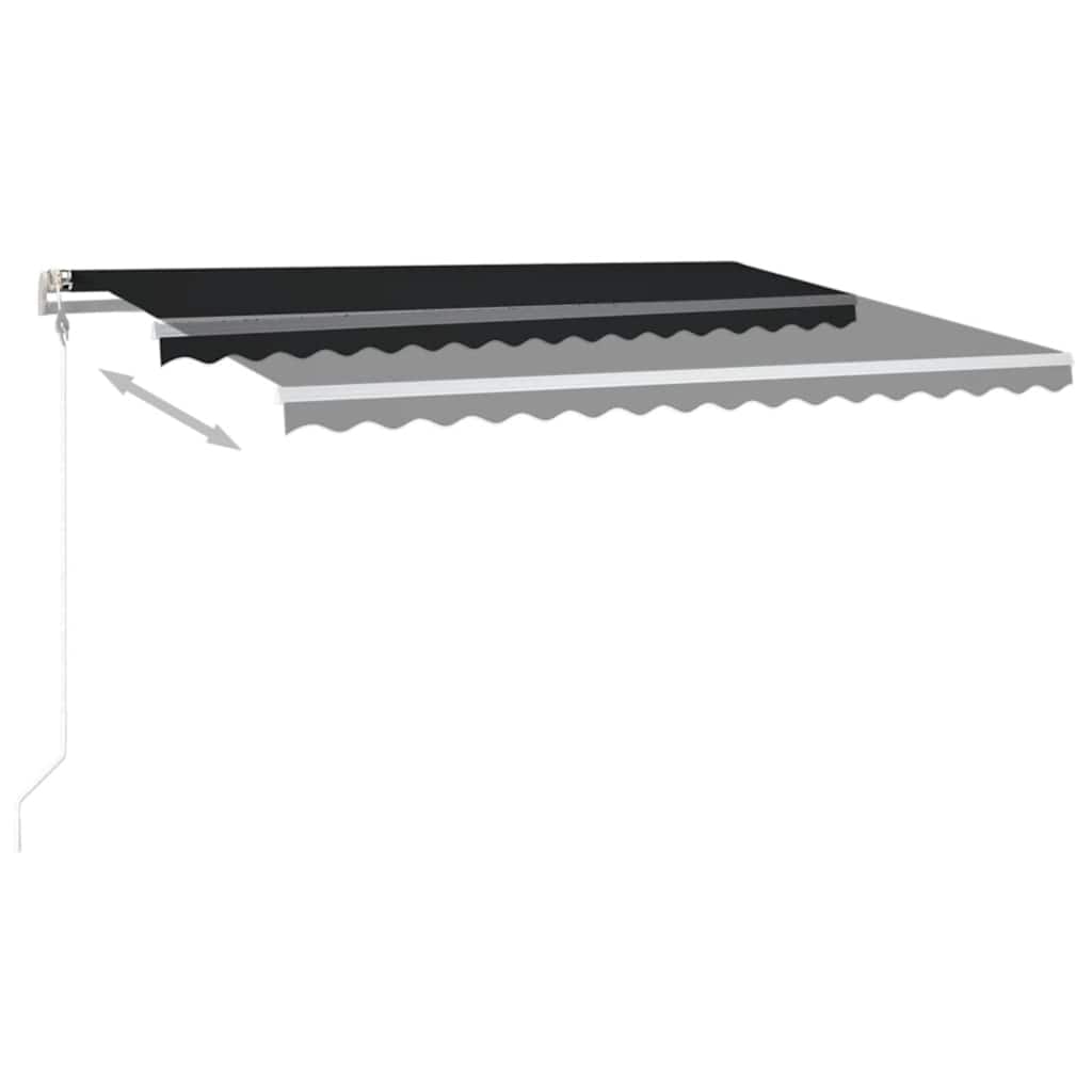 Tenda Automatica con Sensore Vento e LED 400x350 cm Antracite | homemem39