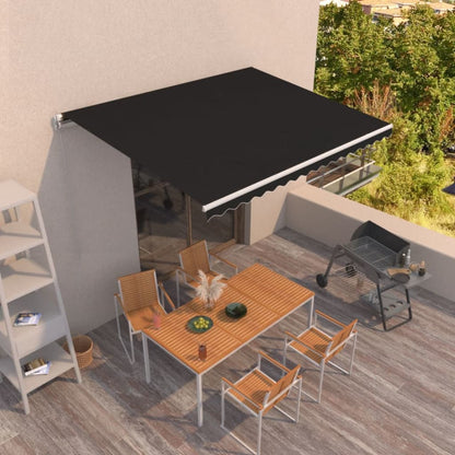 Tenda da Sole Retrattile Manuale 450x350 cm Antracite | homemem39