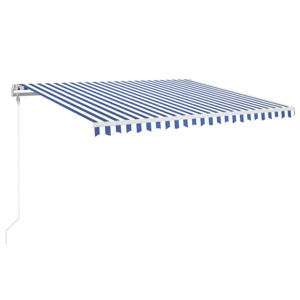 Tenda da Sole Retrattile Automatica 450x350 cm Blu e Bianca