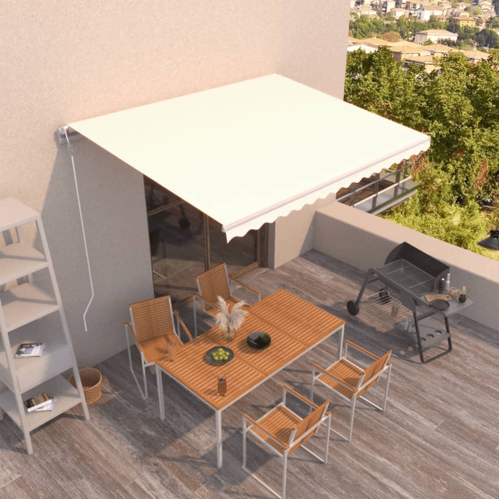 Tenda da Sole Retrattile Automatica 450x350 cm Crema | homemem39