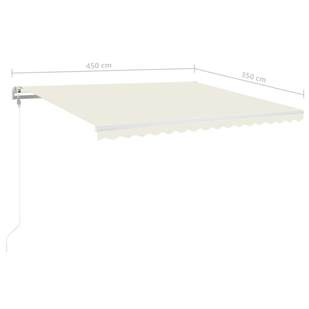 Tenda Automatica con Sensore Vento e LED 450x350 cm Crema | homemem39