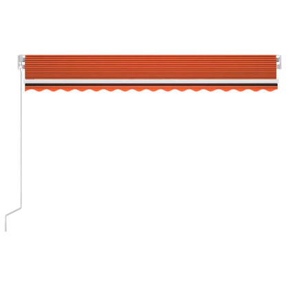 Automatic Curtain with Wind Sensor and LED 450x350 cm Orange Brown