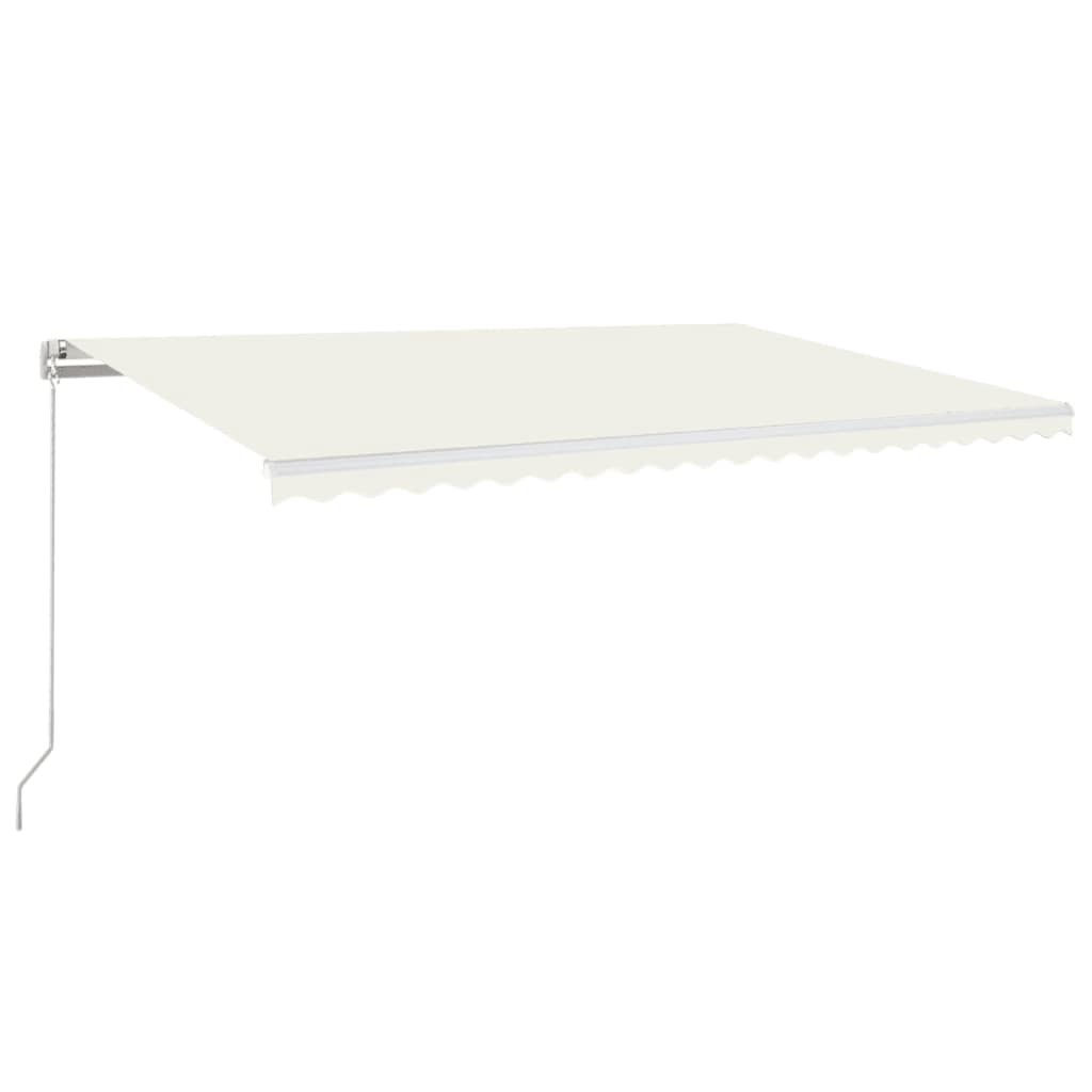 Tenda da Sole Retrattile Manuale 500x350 cm Crema | homemem39