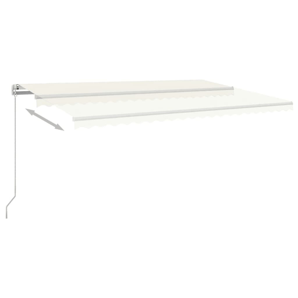 Tenda da Sole Retrattile Manuale 500x350 cm Crema | homemem39