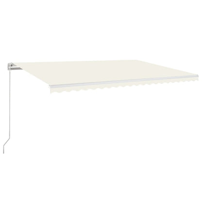 Tenda da Sole Retrattile Manuale LED 500x350 cm Crema