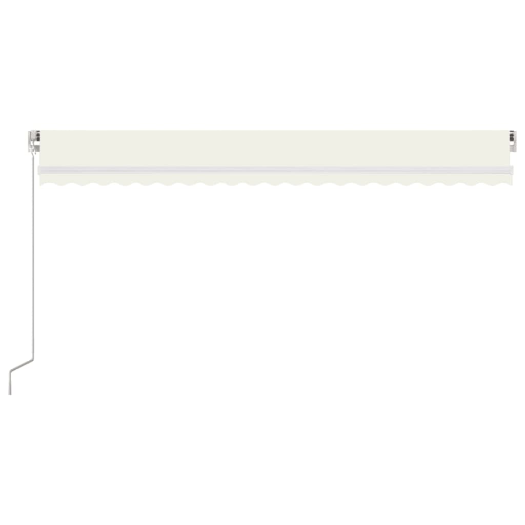 Tenda da Sole Retrattile Manuale LED 500x350 cm Crema