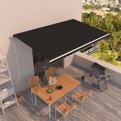 Tenda da Sole Retrattile Automatica 500x350 cm Antracite | homemem39