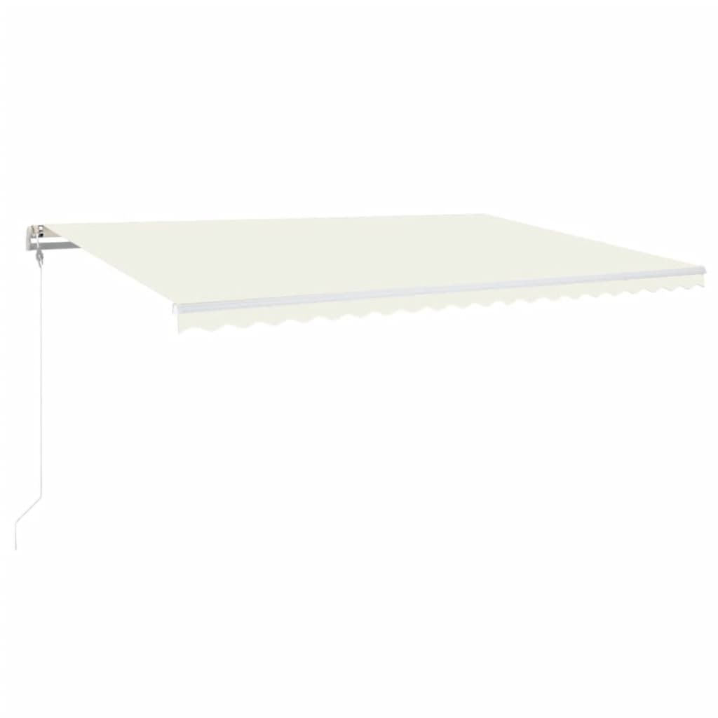 Tenda Automatica con Sensore Vento e LED 500x350 cm Crema