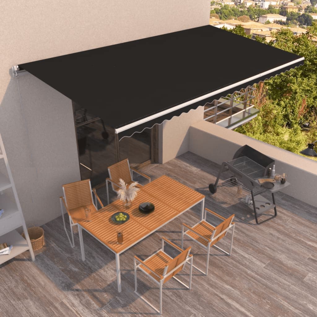 Tenda da Sole Retrattile Manuale 600x350 cm Antracite | homemem39