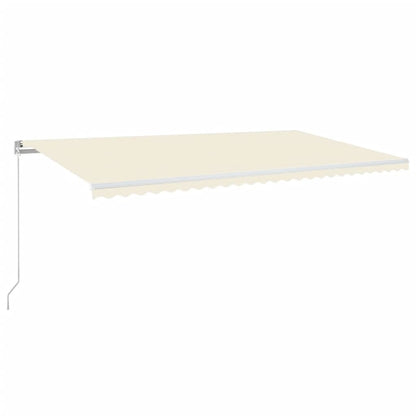 Tenda da Sole Retrattile Manuale con LED 600x350 cm Crema