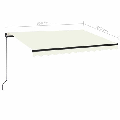 Tenda da Sole Retrattile Manuale 350x250 cm Crema