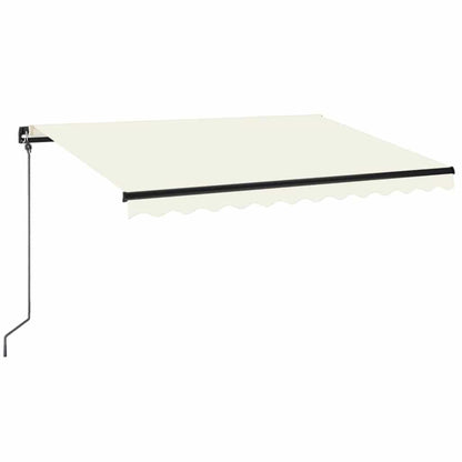 Tenda da Sole Retrattile Manuale con LED 350x250 cm Crema