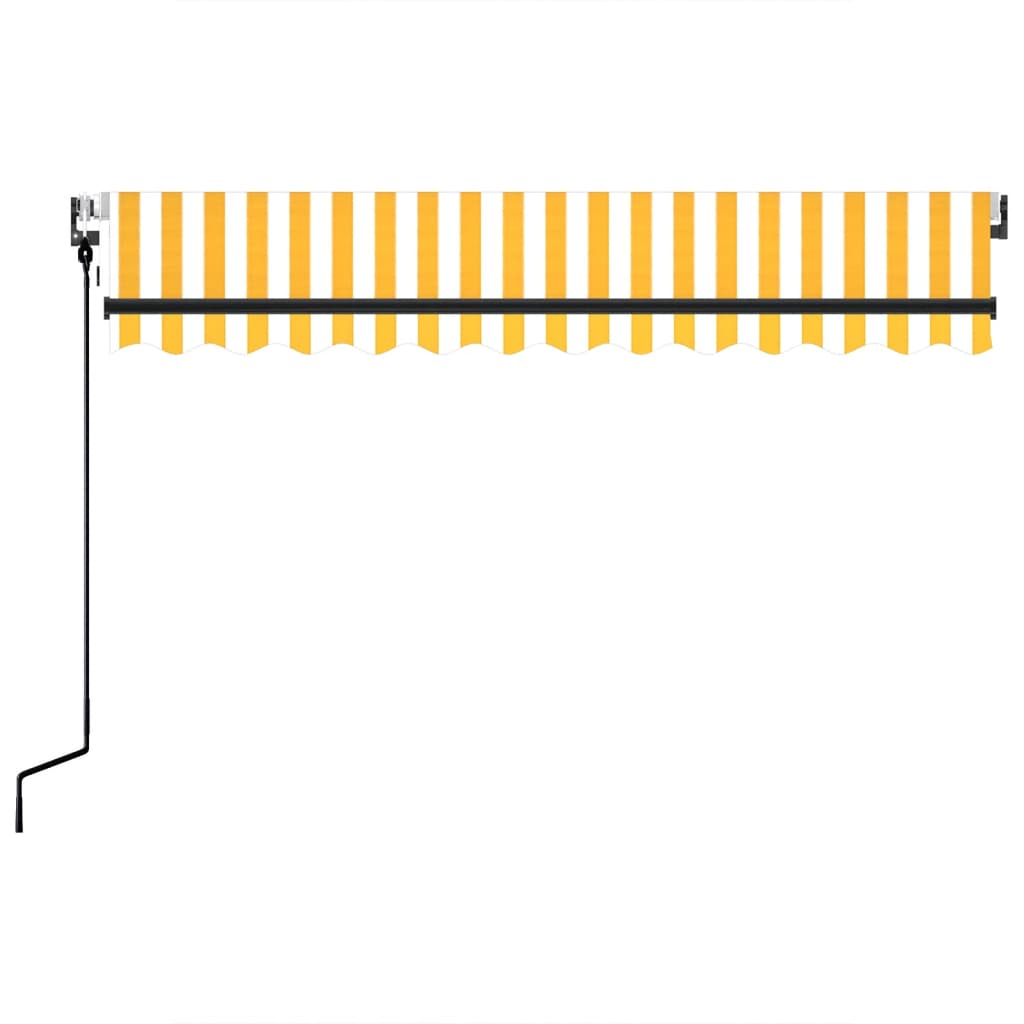 Tenda da Sole Retrattile Automatica 350x250 cm Gialla e Bianca