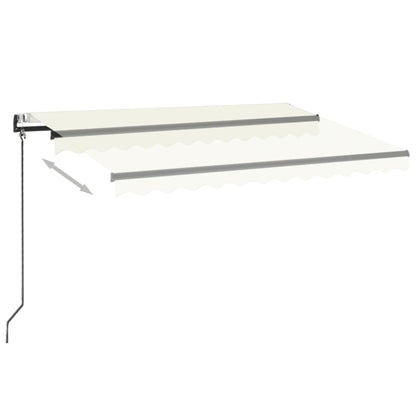 Tenda Automatica con Sensore Vento e LED 350x250 cm Crema | homemem39