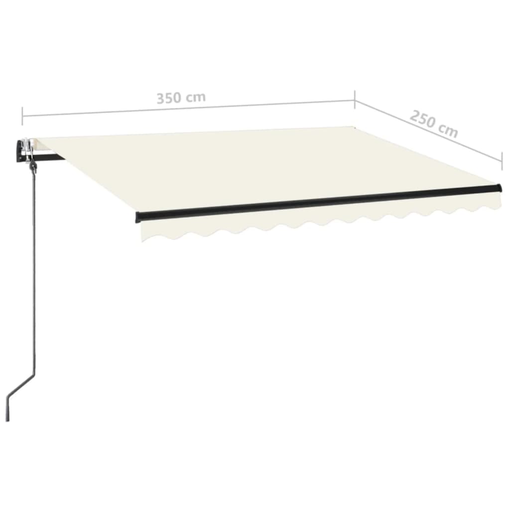 Tenda Automatica con Sensore Vento e LED 350x250 cm Crema | homemem39